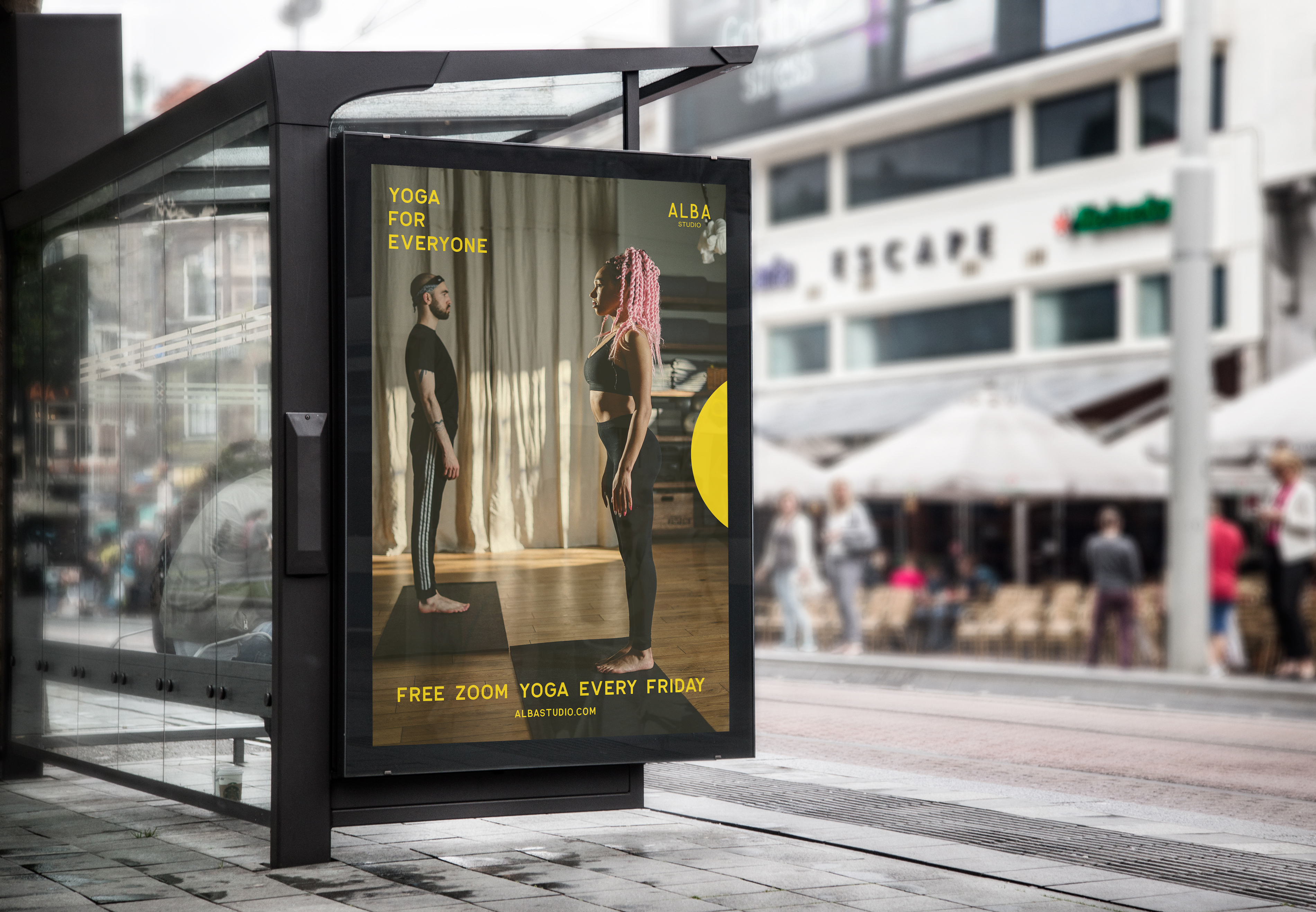 Bus Stop Billboard MockUp